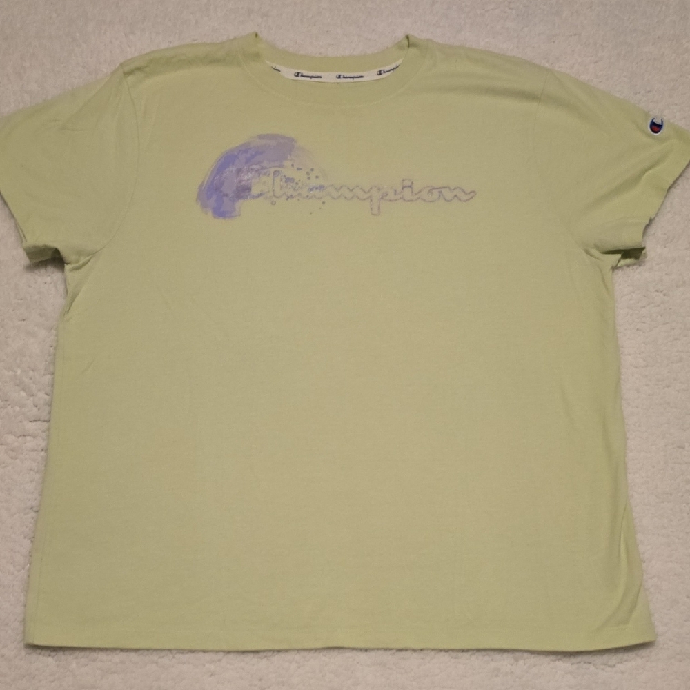 Champion Light Green Tee with Purple Logo